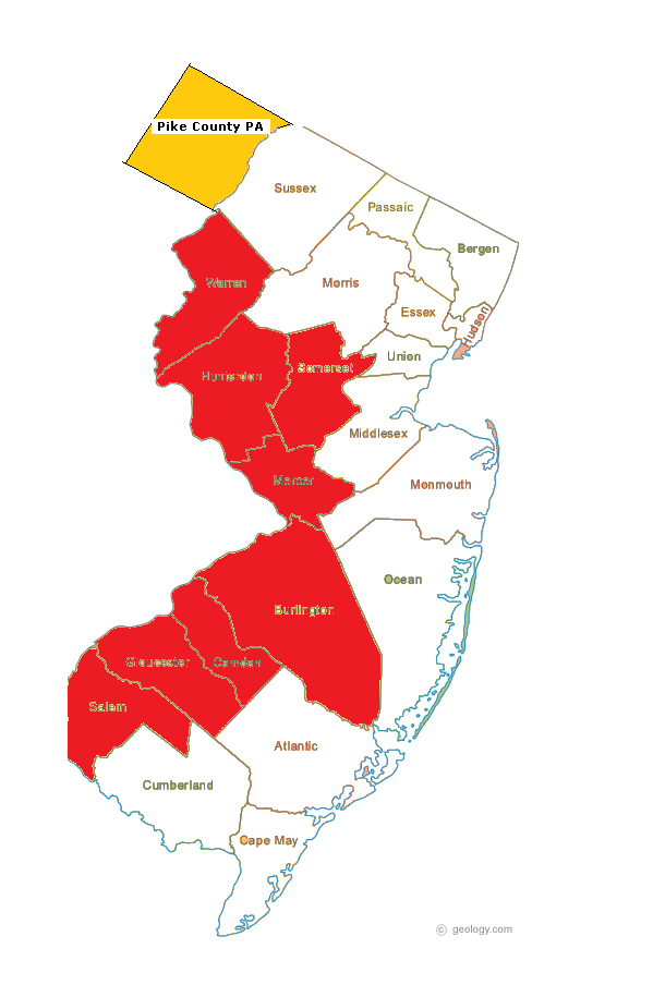 New Jersey Spotted Lanternfly Quarantine Zone